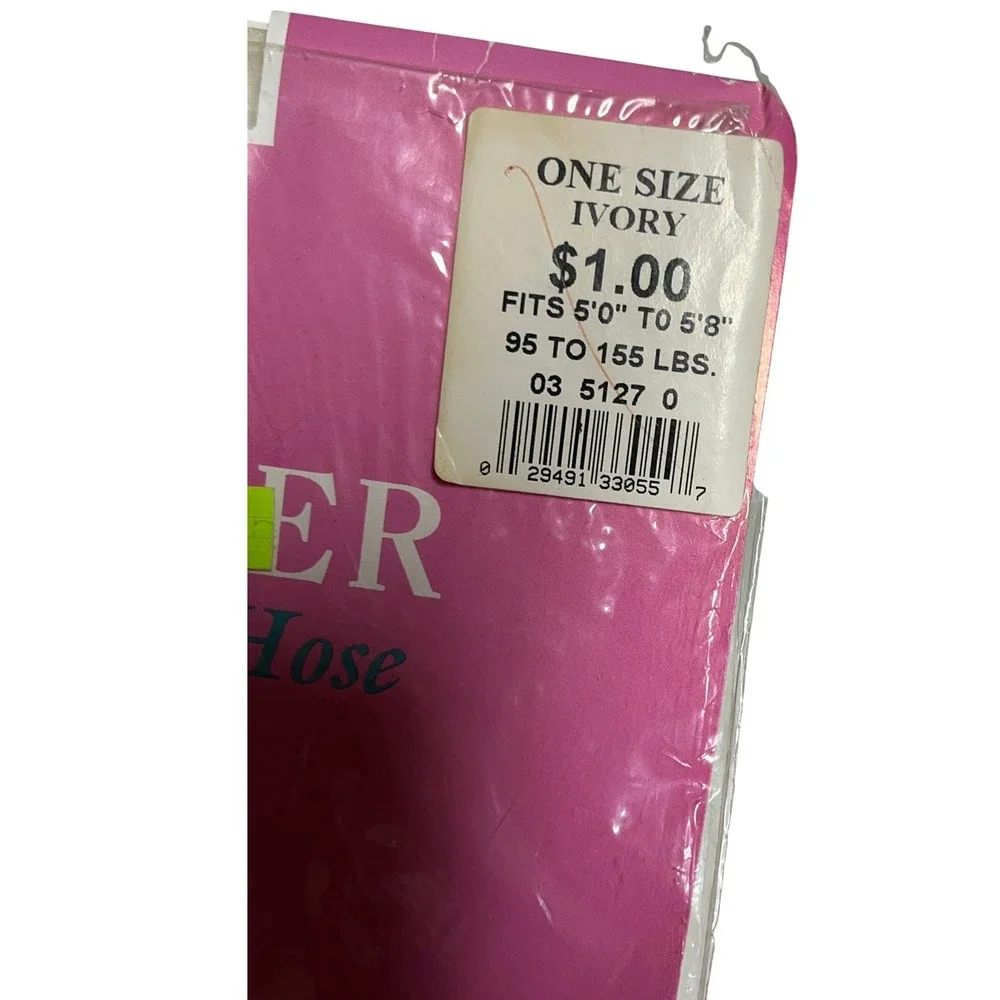 Vintage All Sheer‎ Panty Hose Ivory One Size Sheer to the Toe Sandalfoot